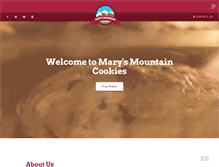 Tablet Screenshot of marysmountaincookies.com